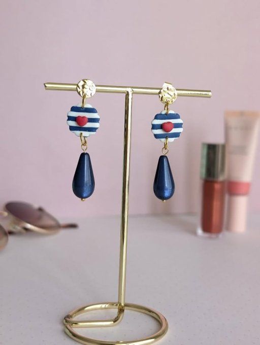 Boucles d'oreilles à rayures
