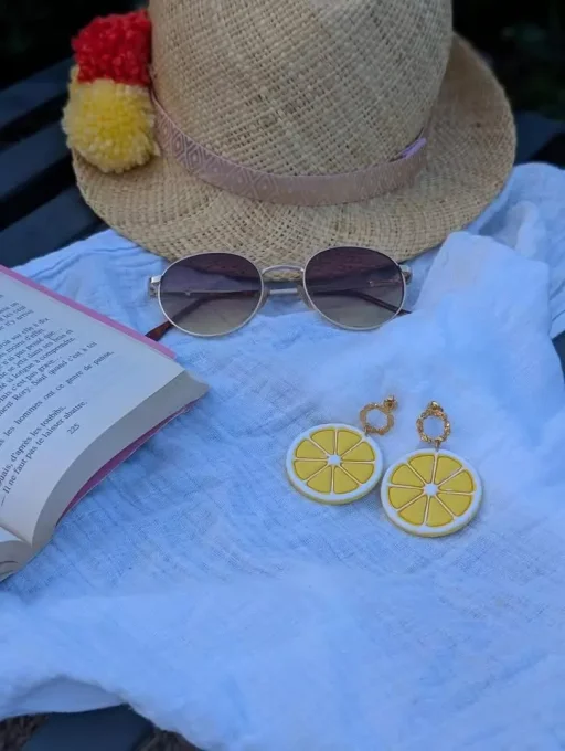 Boucles d'oreilles citrons jaunes izbulle
