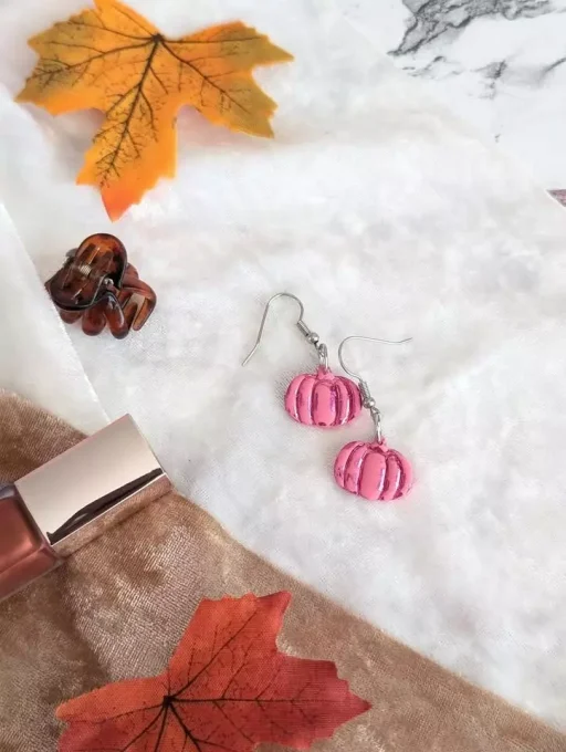 Boucles d'oreilles Citrouilles roses izbulle