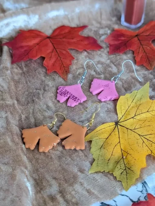 Boucles d'oreilles ginkgo biloba izbulle