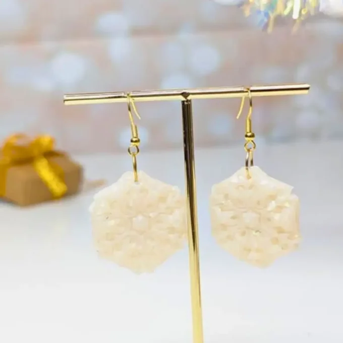 boucles d'oreilles flocons de neige