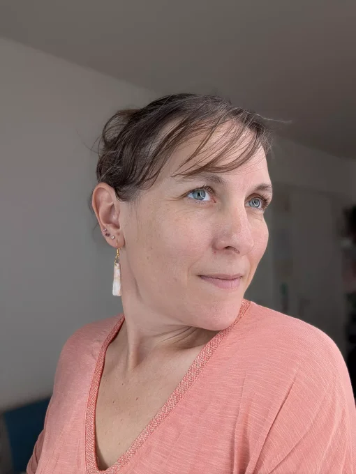 boucles d'oreilles "les élancées" portées