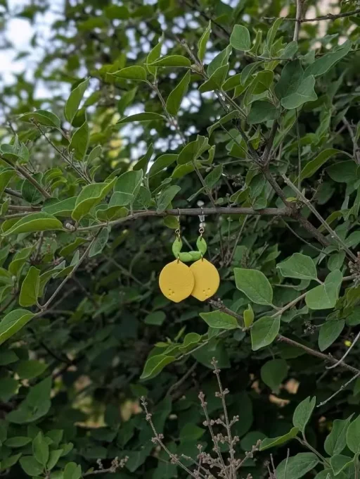 Boucles d'oreilles Citrons Fantaise