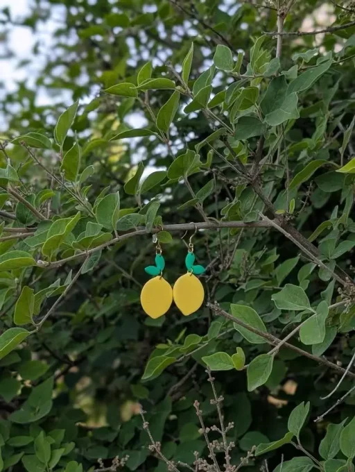 Boucles d'oreilles Citrons Fantaise