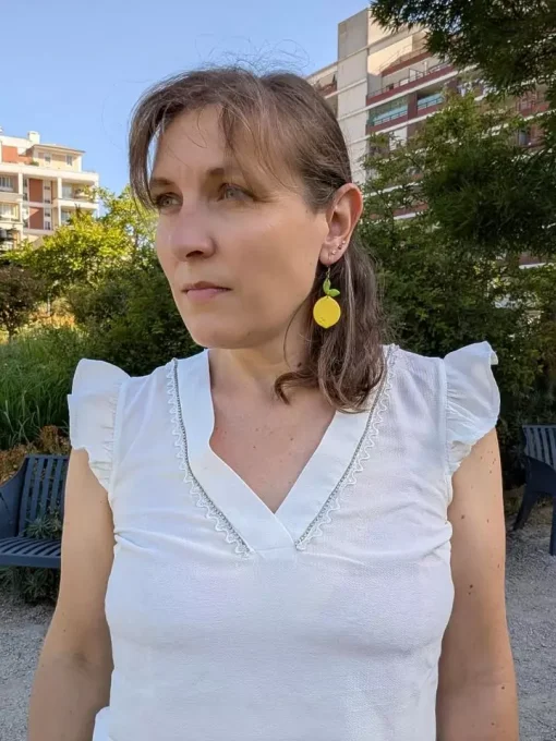Boucles d'oreilles Citrons Fantaise