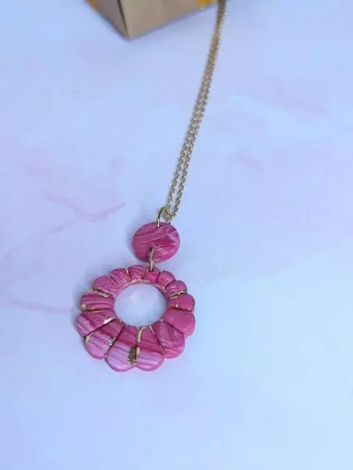 Collier Aura Bloom Rouge et Or