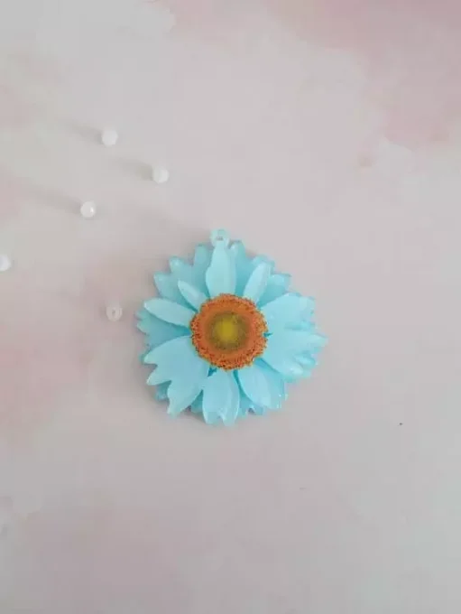 Collier marguerite bleue