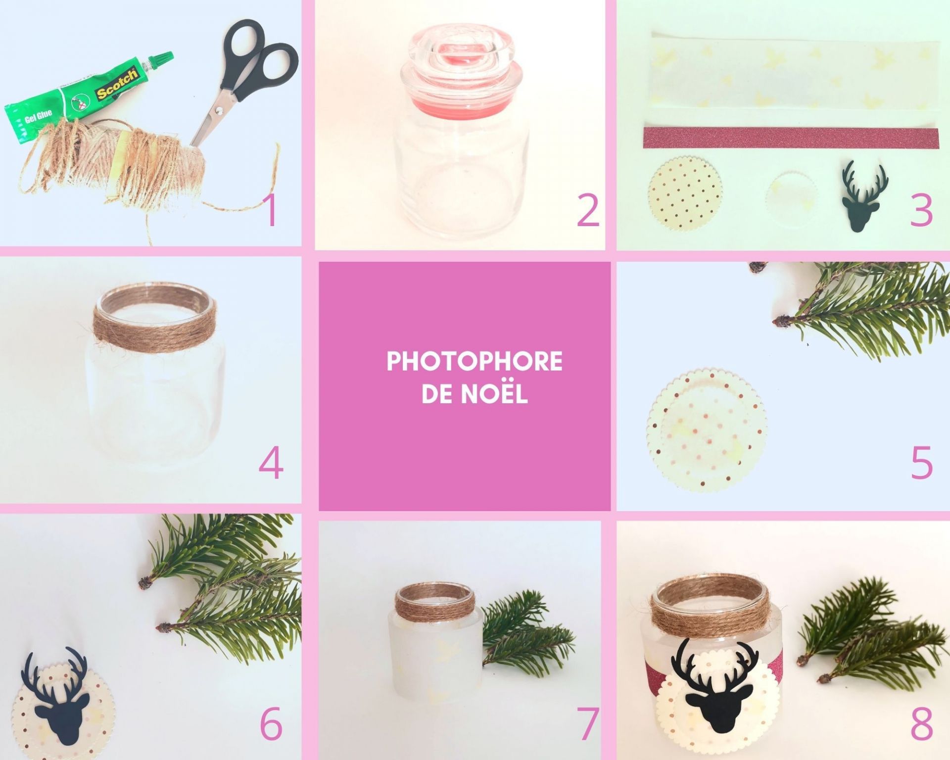 Photophore de Noël Tuto Photophore de Noël